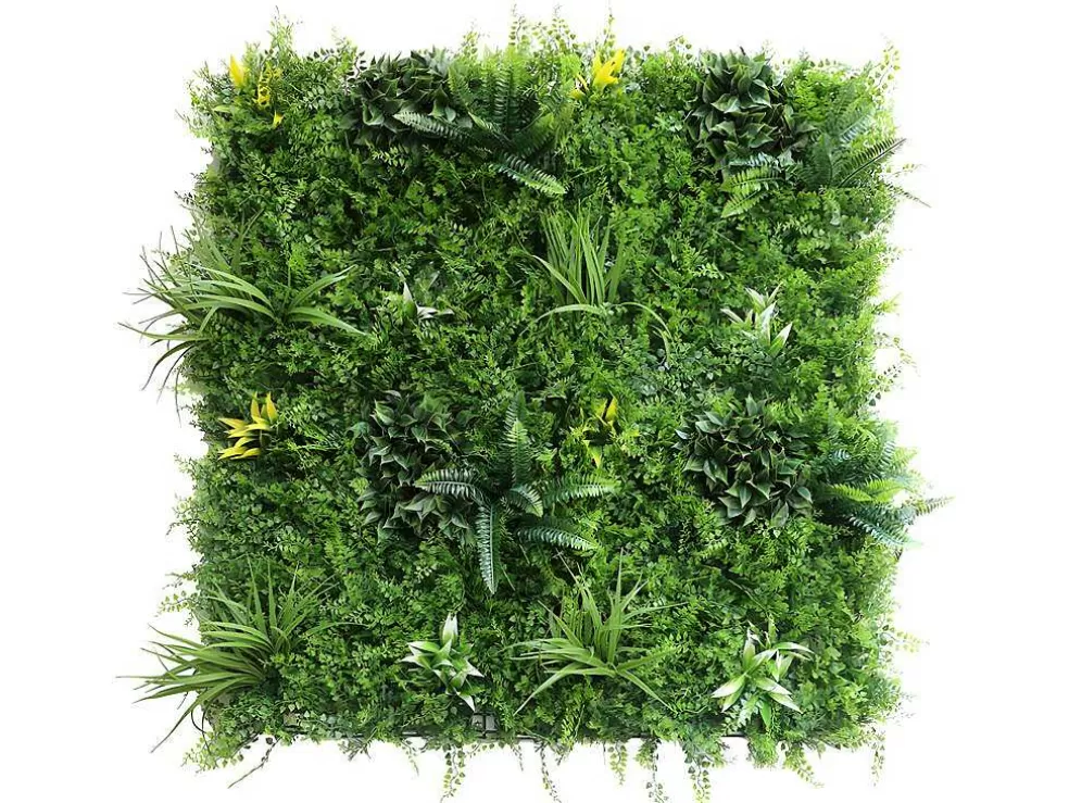 Vente-unique Revestimento De Parede Vegetal Sintetico Pack De 1M Cor Verde - Newry* Revestimento De Parede Vegetal