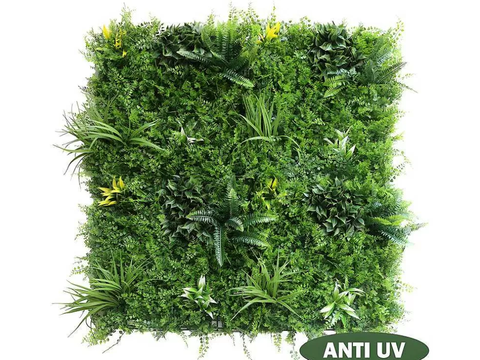 Vente-unique Revestimento De Parede Vegetal Sintetico Pack De 1M Cor Verde - Newry* Revestimento De Parede Vegetal