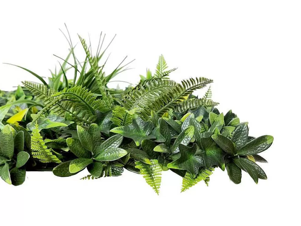 Vente-unique Revestimento De Parede Vegetal Sintetico Verde, Pack De 1 M - Delvin* Revestimento De Parede Vegetal