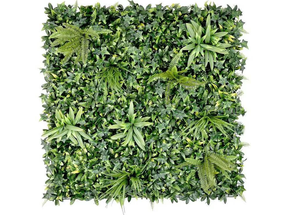 Vente-unique Revestimento De Parede Vegetal Sintetico Verde, Pack De 1 M - Delvin* Revestimento De Parede Vegetal