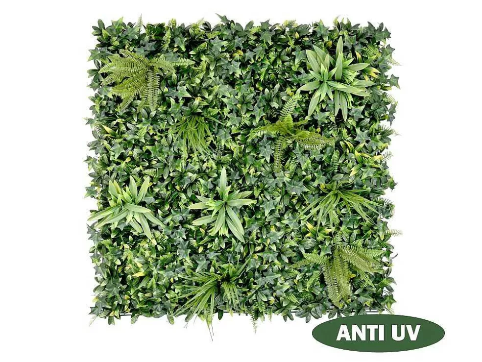 Vente-unique Revestimento De Parede Vegetal Sintetico Verde, Pack De 1 M - Delvin* Revestimento De Parede Vegetal