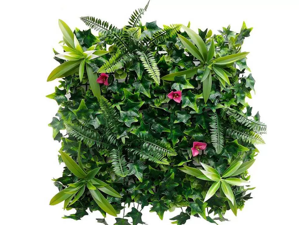 Vente-unique Revestimento De Parede Vegetal Sintetico Verde, Pack De 3M - Ikaz* Revestimento De Parede Vegetal