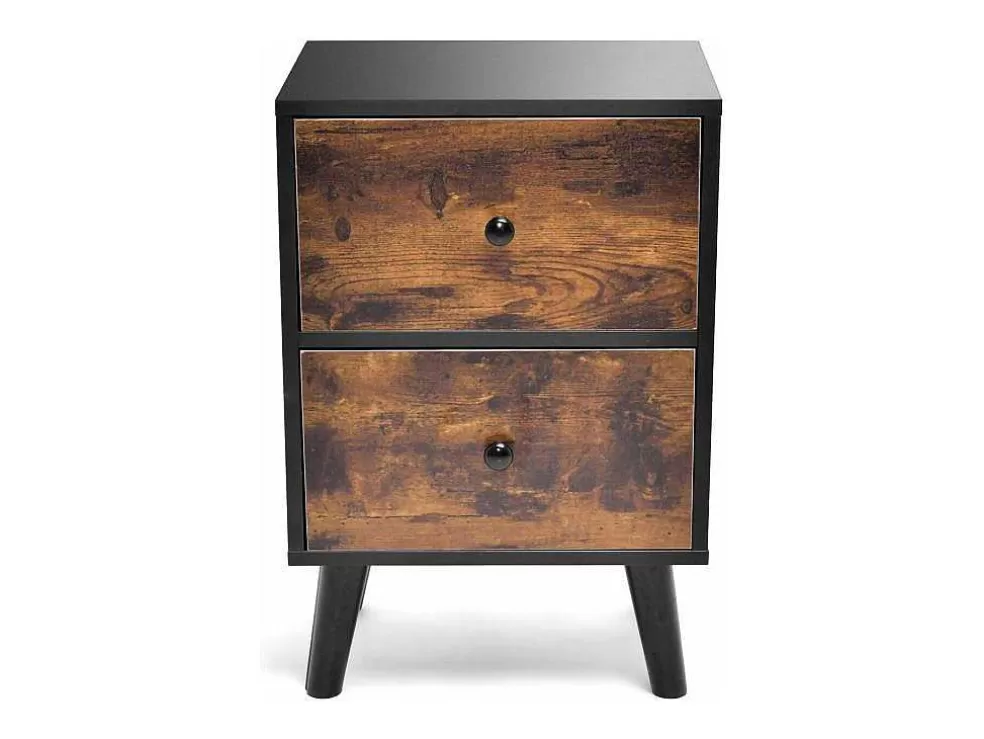 Frankystar Rocco - Mesa De Cabeceira De Design Em Madeira Com 2 Gavetas. Mesa De Cabeceira Contemporanea Com Pés Em Pinho Lacado.* Móvel Para Quarto De Crianças