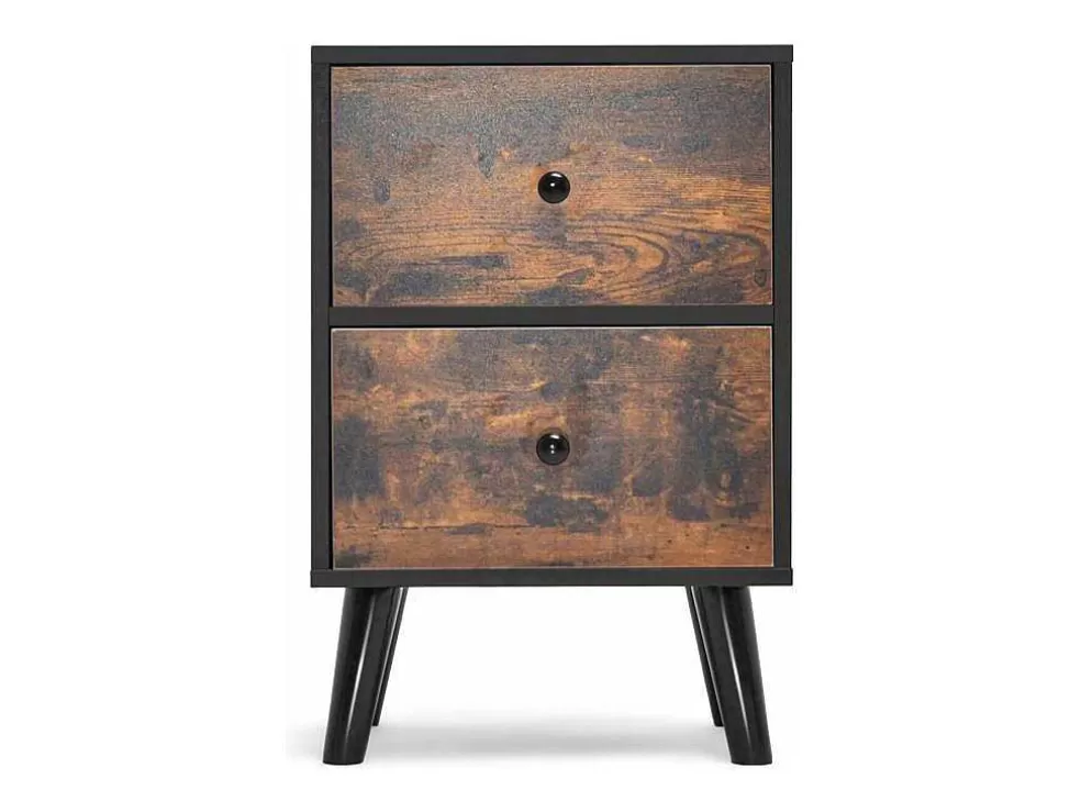 Frankystar Rocco - Mesa De Cabeceira De Design Em Madeira Com 2 Gavetas. Mesa De Cabeceira Contemporanea Com Pés Em Pinho Lacado.* Móvel Para Quarto De Crianças