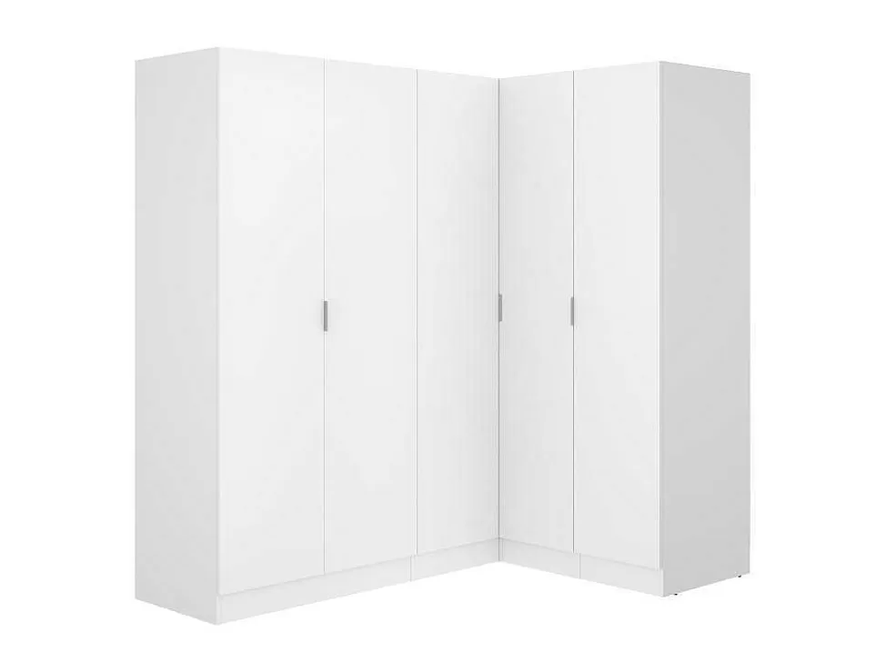 Vente-unique Roupeiro De Canto 5 Portas C173 Cm Branco - Listowel* Armário E Roupeiro