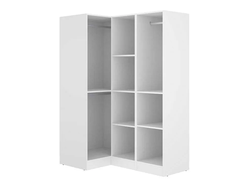 Vente-unique Roupeiro De Canto 3 Portas C132 Cm Branco - Listowel* Armário E Roupeiro