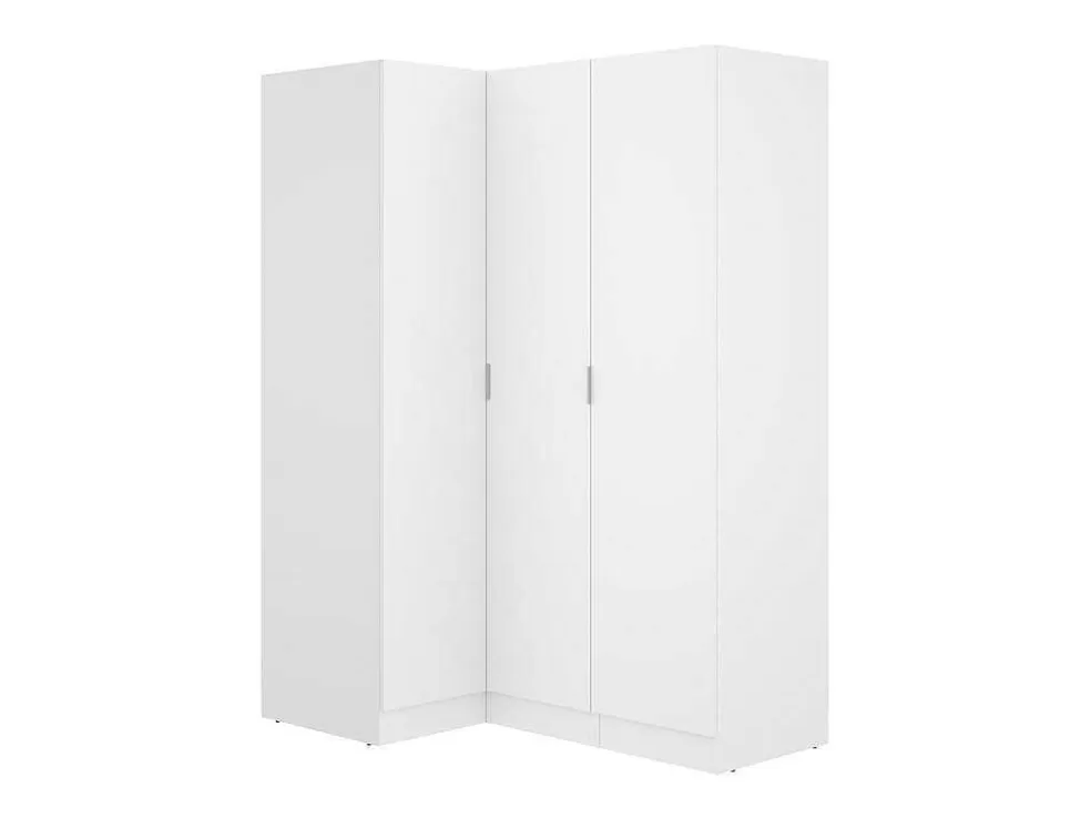Vente-unique Roupeiro De Canto 3 Portas C132 Cm Branco - Listowel* Armário E Roupeiro