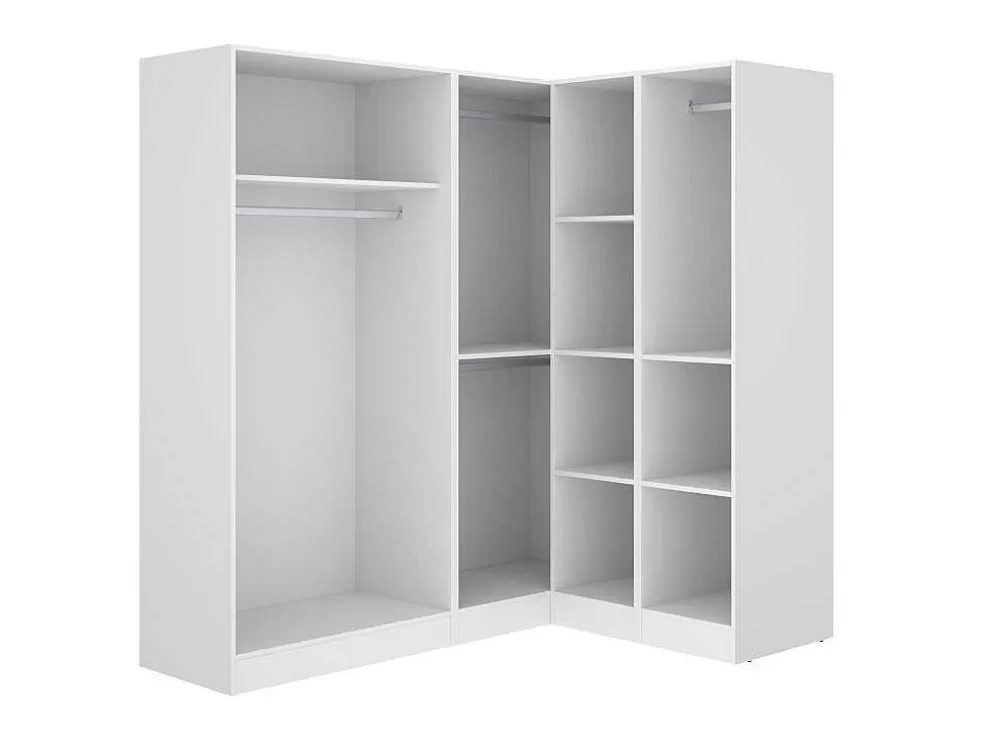 Vente-unique Roupeiro De Canto 5 Portas C173 Cm Branco - Listowel* Armário E Roupeiro