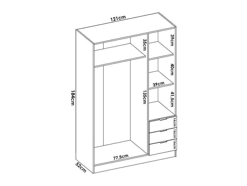 Vente-unique Roupeiro De Canto 6 Portas E 3 Gavetas C213 Cm Branco - Listowel* Armário E Roupeiro