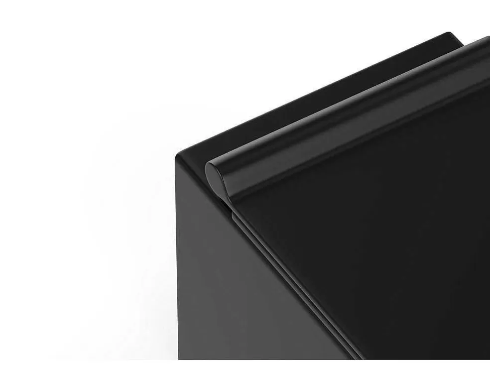 Vente-unique Sanita Suspensa Em Ceramica Preto Mate Com Opcao De Estrutura De Suporte E Placa De Descarga Redonda - Clemona* Sanita Suspensa