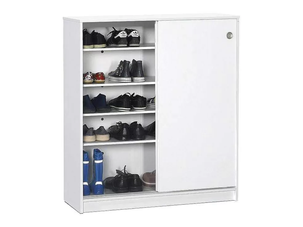 Venprodin Sapateira 2 Portas Deslizantes 105X92X38 Branco* Sapateira