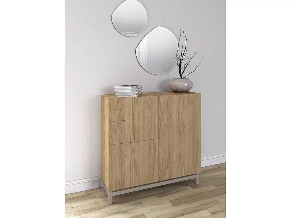 Herdasa Sapateiro/Móvel Organização - H90Cm X L90Cm X P27Cm Carvalho Dourado Pernas Bege - Copenhague* Sapateira