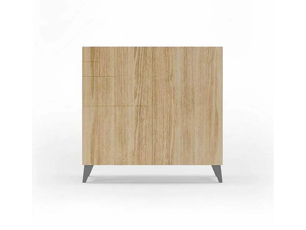 Herdasa Sapateiro/Móvel Organização - H87Cm X L90Cm X P27Cm Chene Dore Pernas Cinza Bergen* Sapateira
