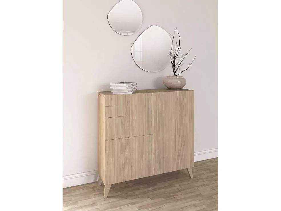 Herdasa Sapateiro/Móvel Organização - H87Cm X L90Cm X P27Cm Nogueira Clara - Bergen* Sapateira