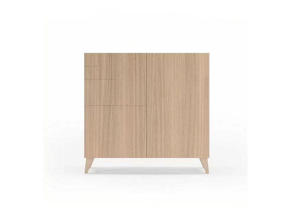 Herdasa Sapateiro/Móvel Organização - H87Cm X L90Cm X P27Cm Nogueira Clara - Bergen* Sapateira