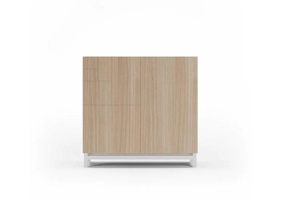 Herdasa Sapateiro/Móvel Organização - H90Cm X L90Cm X P27Cm Nogueira Clara Pernas Branco - Copenhague* Sapateira