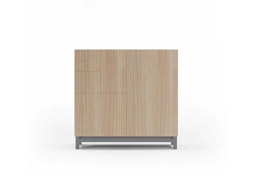 Herdasa Sapateiro/Móvel Organização - H90Cm X L90Cm X P27Cm Nogueira Clara Pernas Cinza - Copenhague* Sapateira