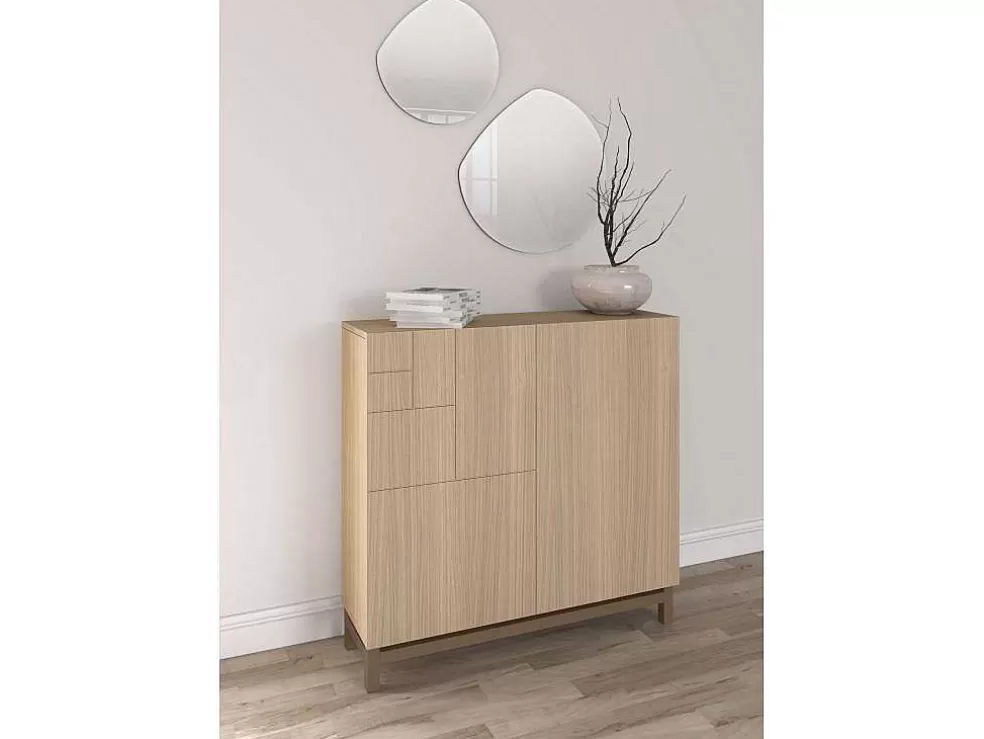 Herdasa Sapateiro/Móvel Organização - H90Cm X L90Cm X P27Cm Nogueira Clara Pernas Moca - Copenhague* Sapateira