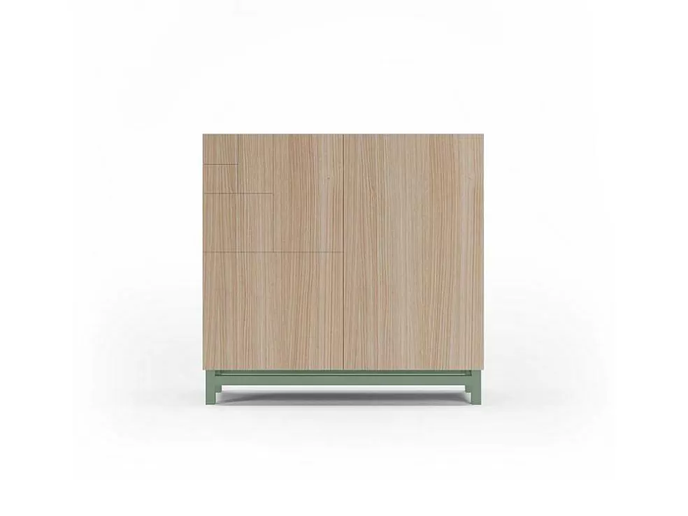 Herdasa Sapateiro/Móvel Organização - H90Cm X L90Cm X P27Cm Nogueira Clara Pernas Verde - Copenhague* Sapateira