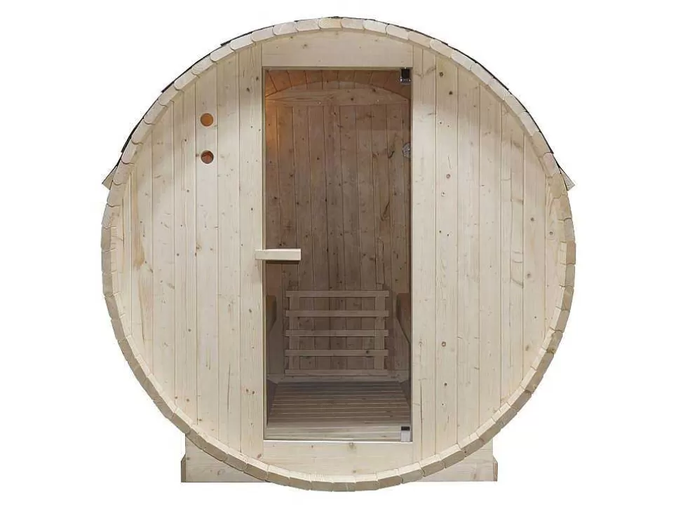 VOGUE SAUNA Sauna De Exterior 4 Lugares Com Salamandra De 6 Kw C185 X L180 X A190 Cm - Isokyro* Sauna De Exterior