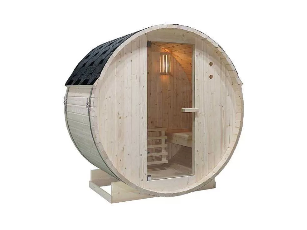 VOGUE SAUNA Sauna De Exterior 2 Lugares Com Salamandra De 3,5 Kw C185 X L120 X A190 Cm - Isokyro* Sauna De Exterior