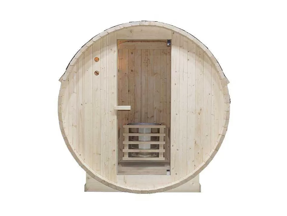 VOGUE SAUNA Sauna De Exterior 6 Lugares Com Salamandra De 8 Kw C185 X L220 X A190 Cm - Isokyro* Sauna De Exterior