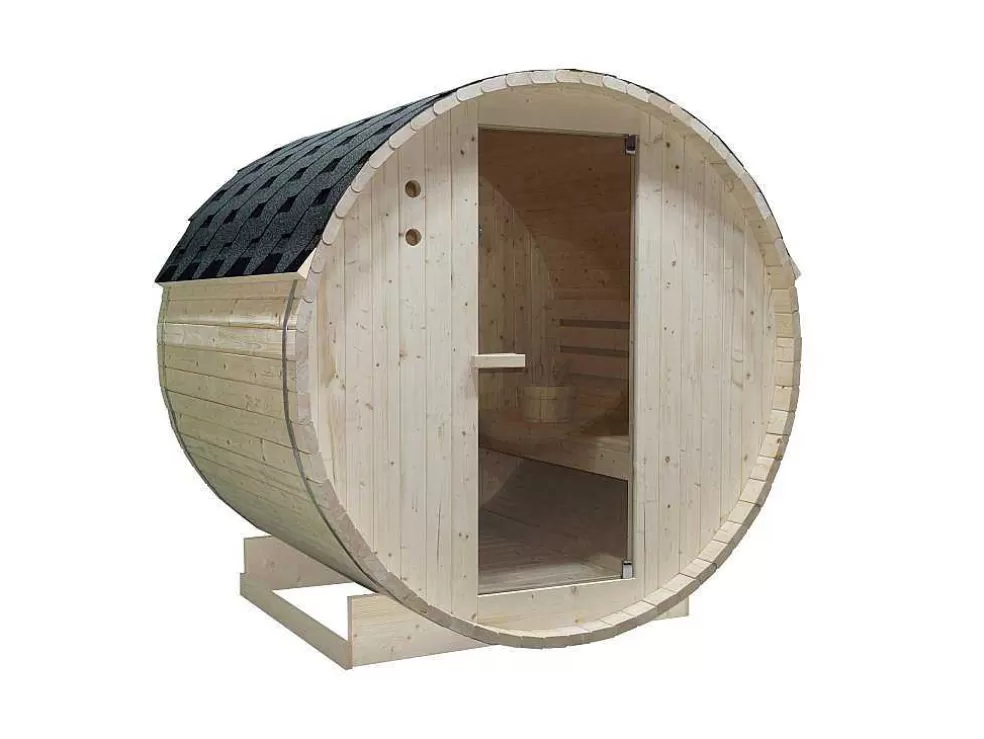 VOGUE SAUNA Sauna De Exterior 4 Lugares Com Salamandra De 6 Kw C185 X L180 X A190 Cm - Isokyro* Sauna De Exterior