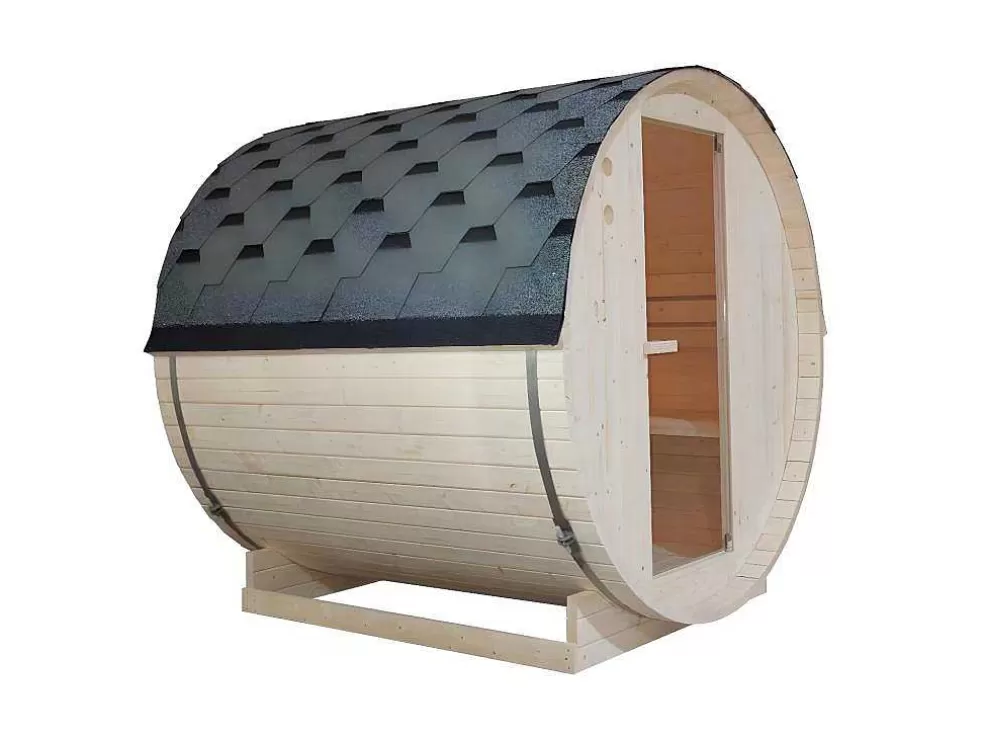VOGUE SAUNA Sauna De Exterior 4 Lugares Com Salamandra De 6 Kw C185 X L180 X A190 Cm - Isokyro* Sauna De Exterior