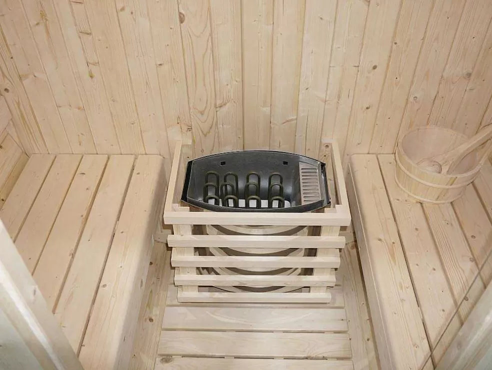 VOGUE SAUNA Sauna De Exterior 2 Lugares Com Salamandra De 3,5 Kw C185 X L120 X A190 Cm - Isokyro* Sauna De Exterior