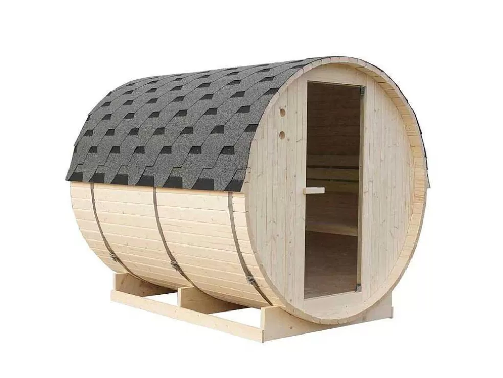 VOGUE SAUNA Sauna De Exterior 6 Lugares Com Salamandra De 8 Kw C185 X L220 X A190 Cm - Isokyro* Sauna De Exterior