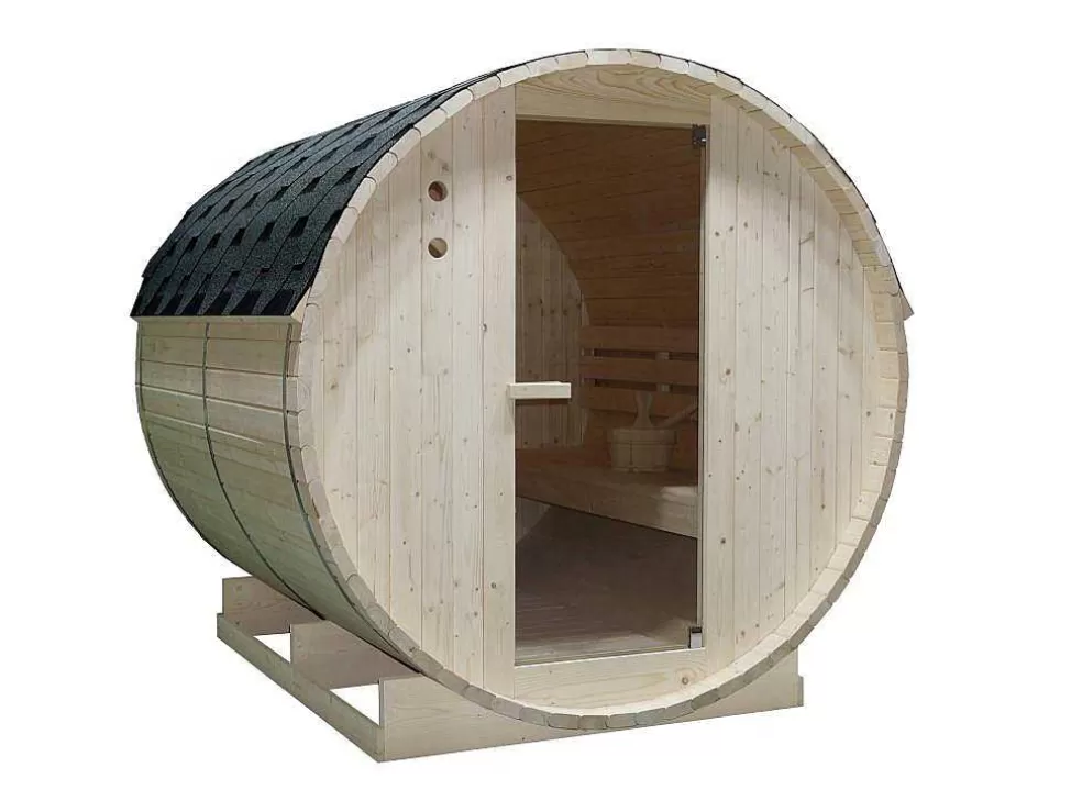 VOGUE SAUNA Sauna De Exterior 6 Lugares Com Salamandra De 8 Kw C185 X L220 X A190 Cm - Isokyro* Sauna De Exterior