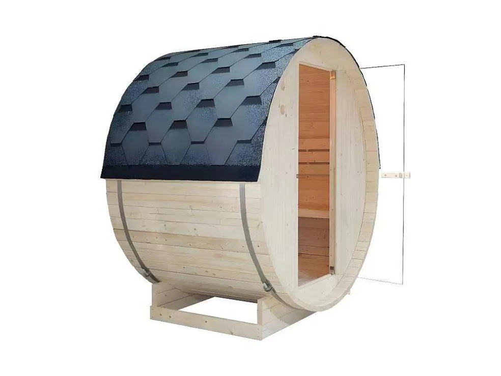 VOGUE SAUNA Sauna De Exterior 2 Lugares Com Salamandra De 3,5 Kw C185 X L120 X A190 Cm - Isokyro* Sauna De Exterior