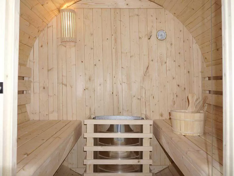 VOGUE SAUNA Sauna De Exterior 4 Lugares Com Salamandra De 6 Kw C185 X L180 X A190 Cm - Isokyro* Sauna De Exterior