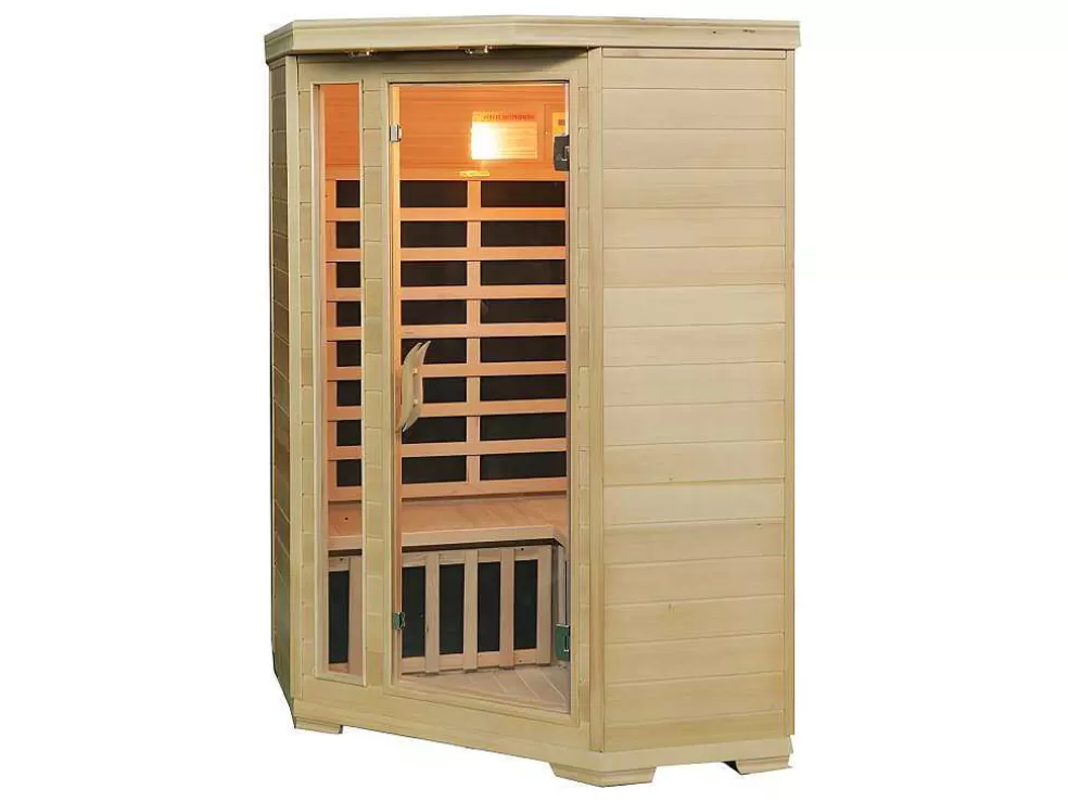 VOGUE SAUNA Sauna De Infravermelhos 3/4 Lugares De Canto Gama Prestigio Arvika Ii - 120 X 56 X 120 X A190 Cm* Promoções Casa De Banho & Bem-Estar