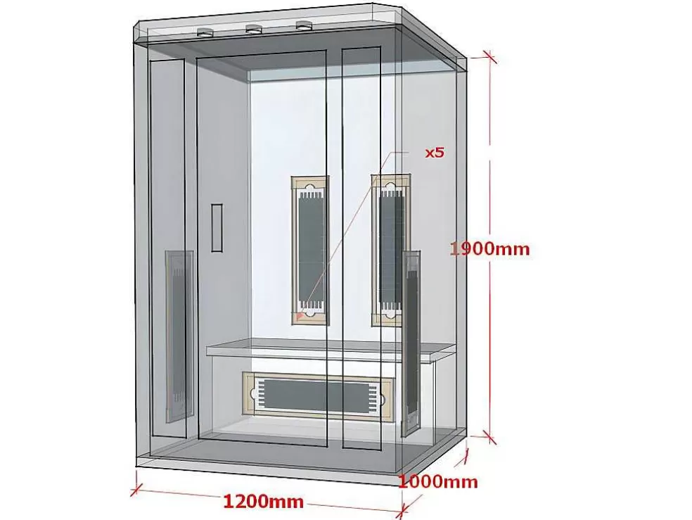 VOGUE SAUNA Sauna De Infravermelhos 2 Lugares Gama Prestige Oslo Ii - C120*P105*A190 Cm* Sauna Infravermelhos