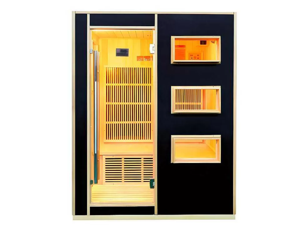 VOGUE SAUNA Sauna De Infravermelhos 3/4 Lugares Gama Prestigio Mikeli Iii - C150*P130*A190 Cm - Preto* Sauna Infravermelhos
