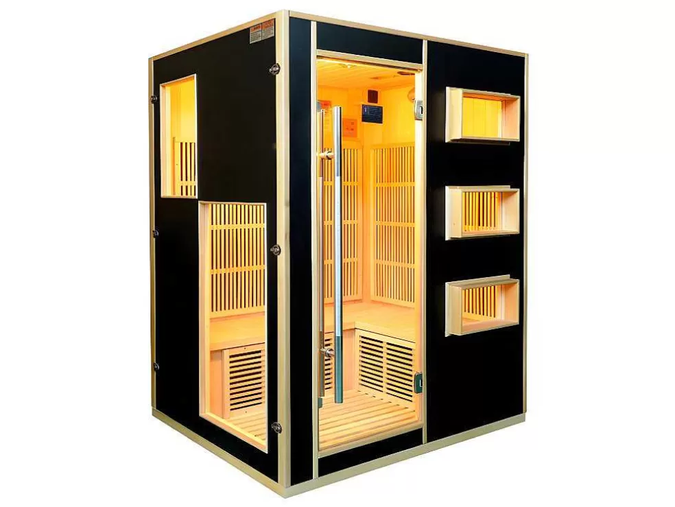 VOGUE SAUNA Sauna De Infravermelhos 3/4 Lugares Gama Prestigio Mikeli Iii - C150*P130*A190 Cm - Preto* Sauna Infravermelhos