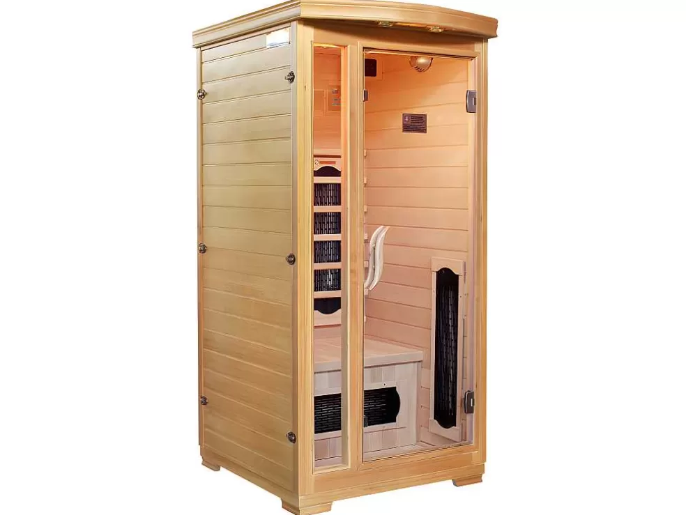 VOGUE SAUNA Sauna De Infravermelhos De 1 Lugar Osvald - C90*L90*A190 Cm - 1350W* Promoções Casa De Banho & Bem-Estar