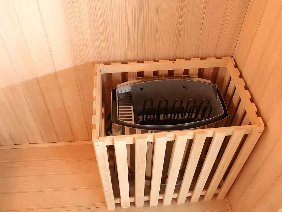 VOGUE SAUNA Sauna Tradicional Finlandesa 4/5 Lugares Envidracada Com Prateleiras 200 X 180 X 200 - Faborg* Sauna Clássica