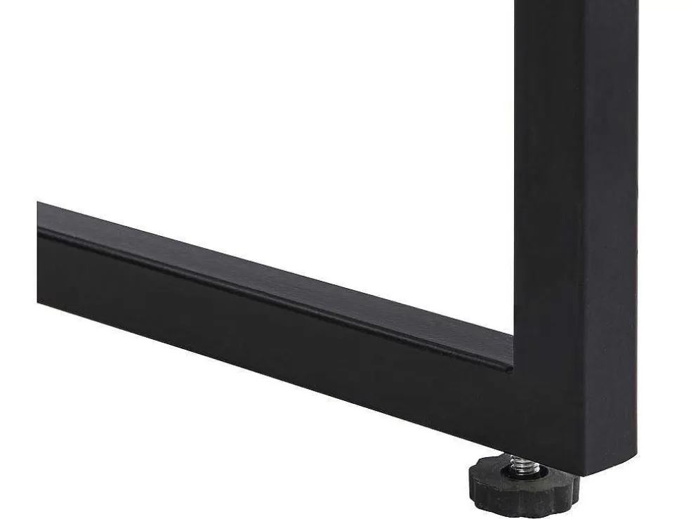 Vente-unique Secretária Com 3 Gavetas Mdf E Metal Cor Natural E Preto - Akivi* Secretária
