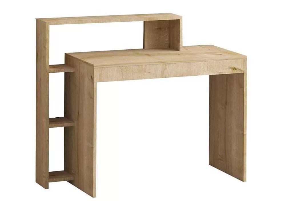 Vente-unique Secretária Consola Com Espacos De Arrumação Cor Natural - Jemila* Consola