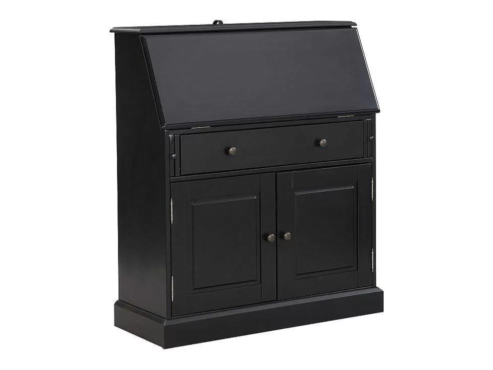 Vente-unique Secretária Em Pinho E Mdf Antracite E Natural Cleore* Secretária