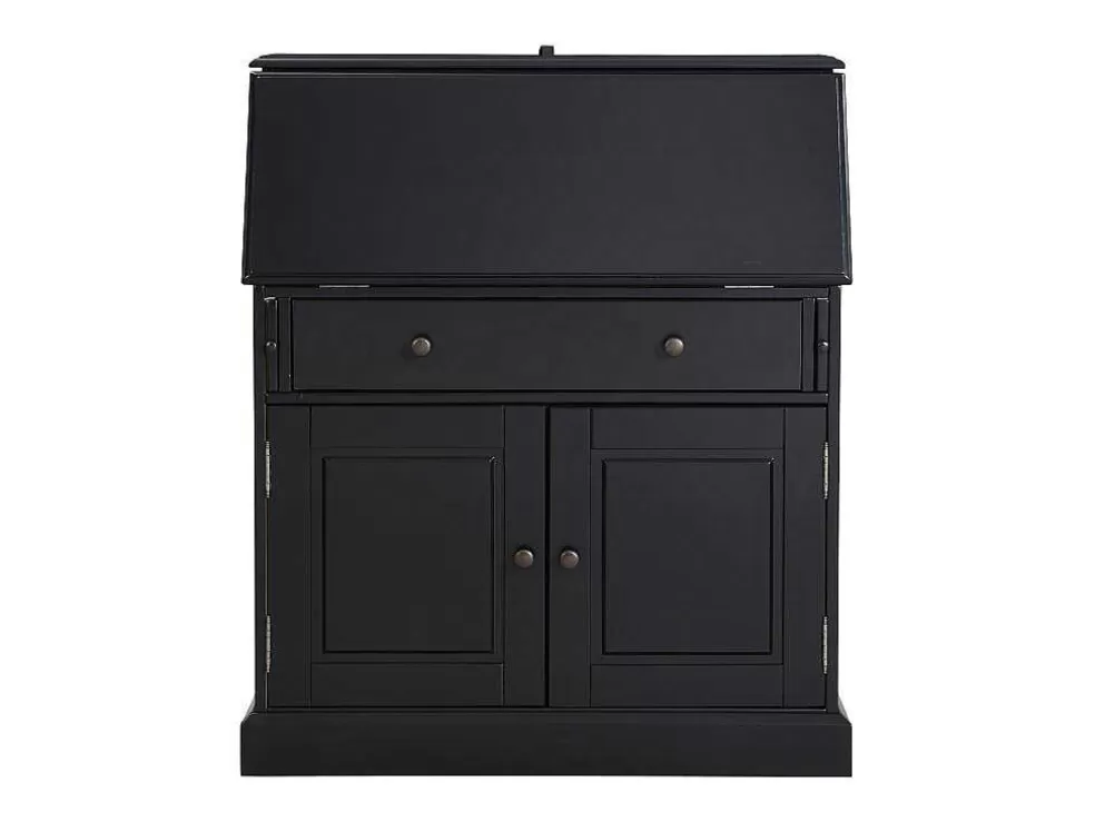 Vente-unique Secretária Em Pinho E Mdf Antracite E Natural Cleore* Secretária