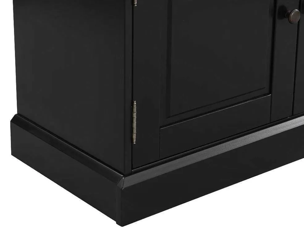 Vente-unique Secretária Em Pinho E Mdf Antracite E Natural Cleore* Secretária