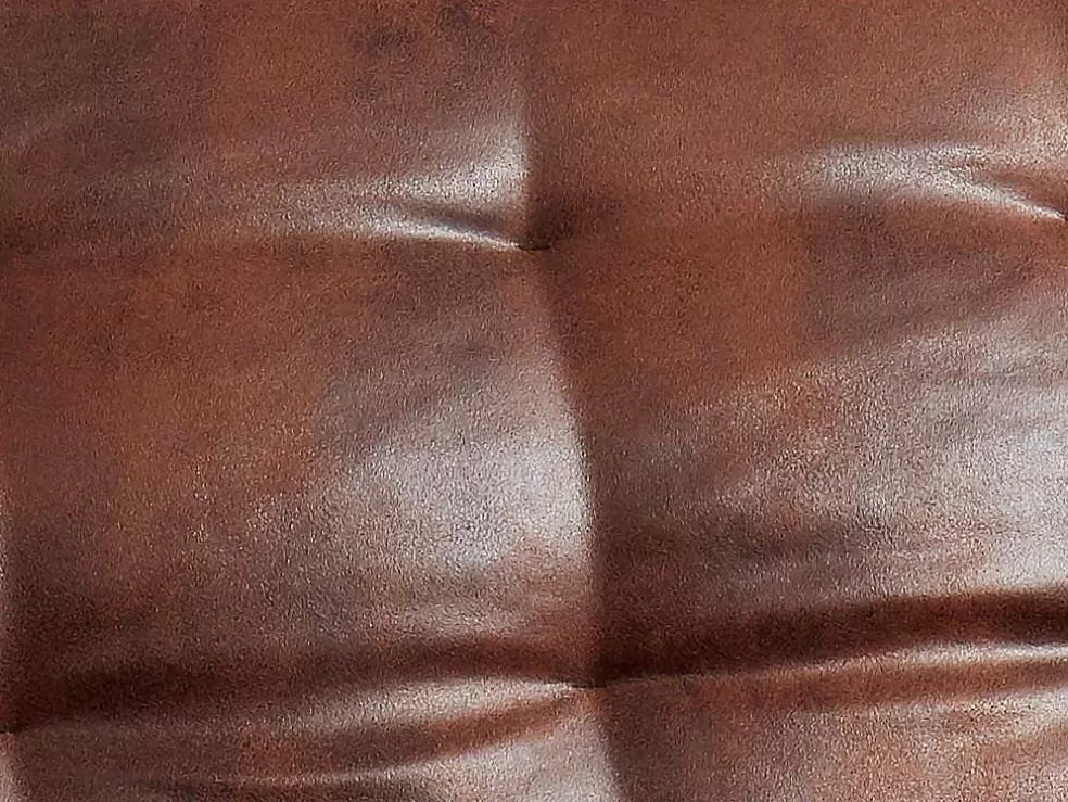 Vente-unique Sofá Cama Clic Clac Em Microfibra Envelhecida E Pele Sintética Preta - Mishan* Sofá Cama Clic-Clac E Dobravel