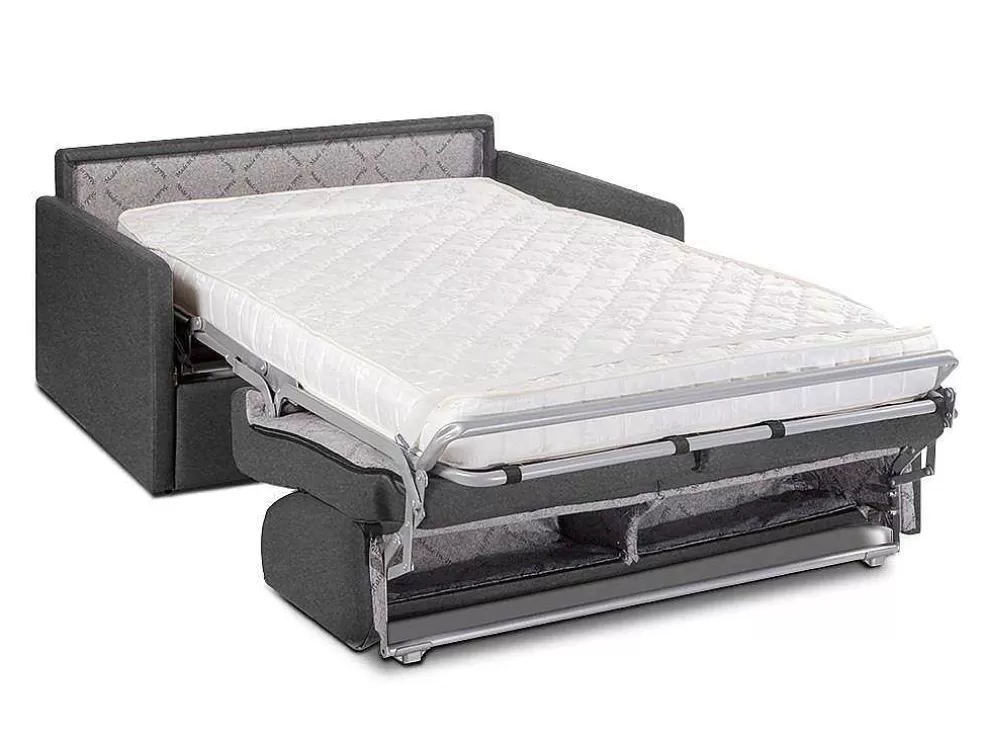 Vente-unique Sofá Cama De 2 Lugares Abertura Facil Em Tecido Cinzento - Cama De 120 Cm - Calife* Sofá Cama De Abertura Rapida
