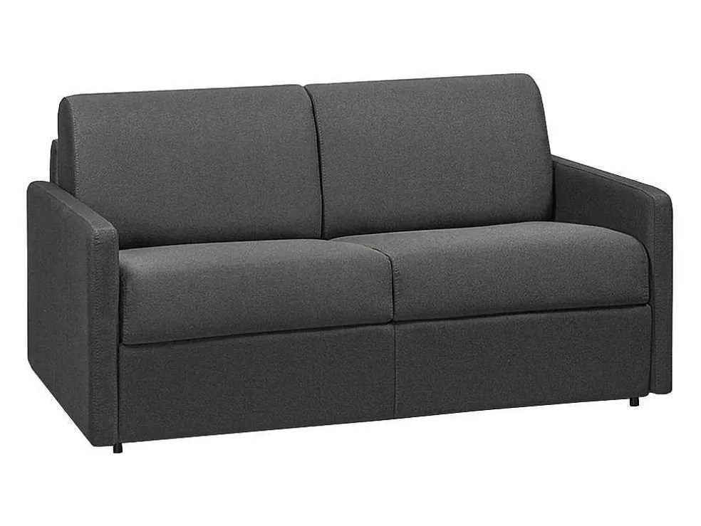 Vente-unique Sofá Cama De 2 Lugares Abertura Facil Em Tecido Cinzento - Cama De 120 Cm - Calife* Sofá Cama De Abertura Rapida