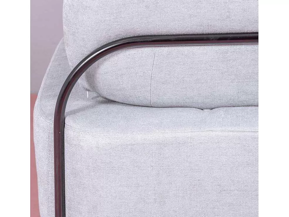 Vente-unique Sofá De 1 Lugar Com Design Minimalista - Clair - Azul* Poltrona Em Tecido
