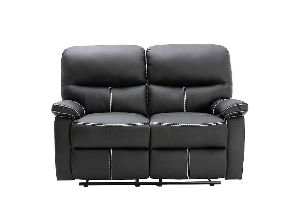 Vente-unique Sofá De 2 Lugares Articulado Em Pele Sintética Cor Preto - Canby* Promoções Sofás & Poltronas