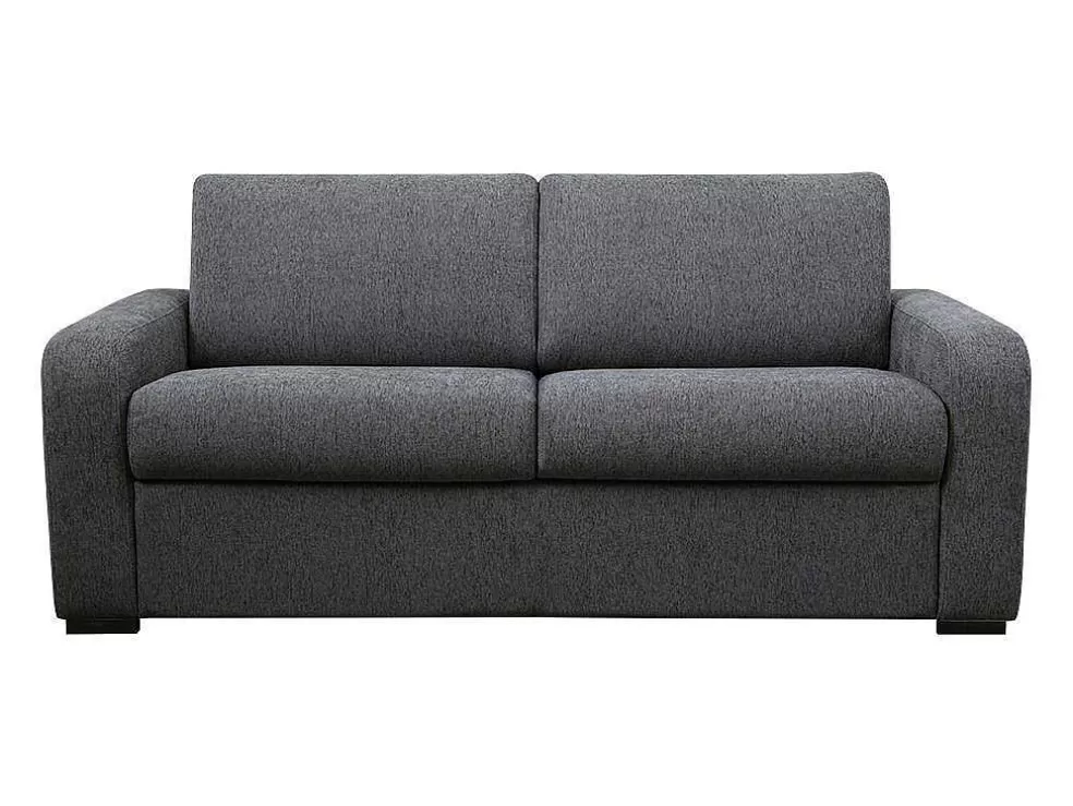 Vente-unique Sofá De 4 Lugares Convertivel De Abertura Rapida Em Tecido Antracite Bevis Colchão De 14 Cm* Sofá Cama De Abertura Rapida